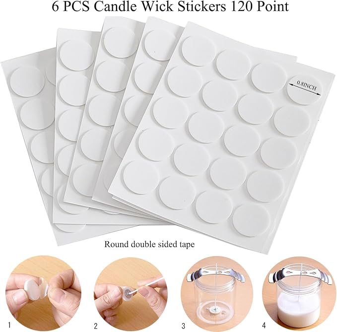 Candle Wicks Kit 120PCS 4 Inch Candle Making Wicks with Candle Holders,Candle Sticks,Candle Strings More Thick 100% Cotton Candle Wicks Candle Making Supplies Candle Wicks for Candle Making Candle Diy
