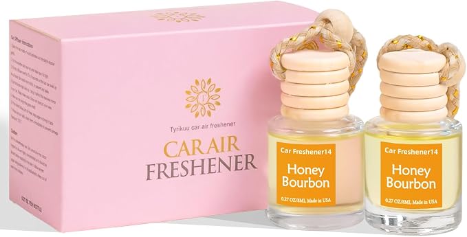 Hanging Car Air Freshener, Long Lasting Scent, Cute Air Fresheners for Women, 2 Pack Non-Toxic Essential Oil Diffuser, Made in USA