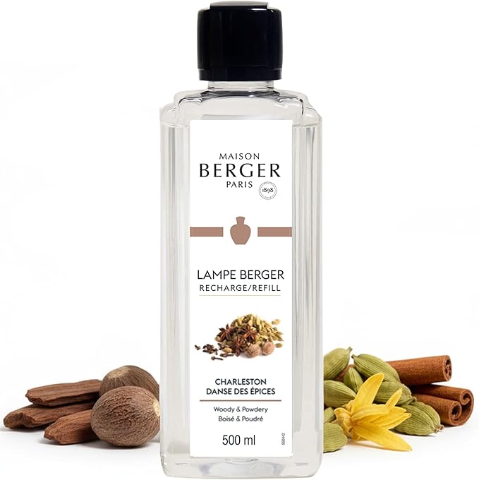 MAISON BERGER Lampe Berger Refill, 500 ml, Charleston | Catalytic Lamp Fragrance Refill, Helps Neutralize Odors, ~80 h Fragrance Diffusion, Made in France