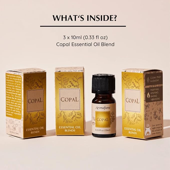 Copal Resin Essential Oil Diffuser Blend 30ml by Aromafume | Protium Copal (Burseraceae) Extract | Native to Mexico | Deepened Relaxation & an ambience for Rituals | Charged with Pure Resins