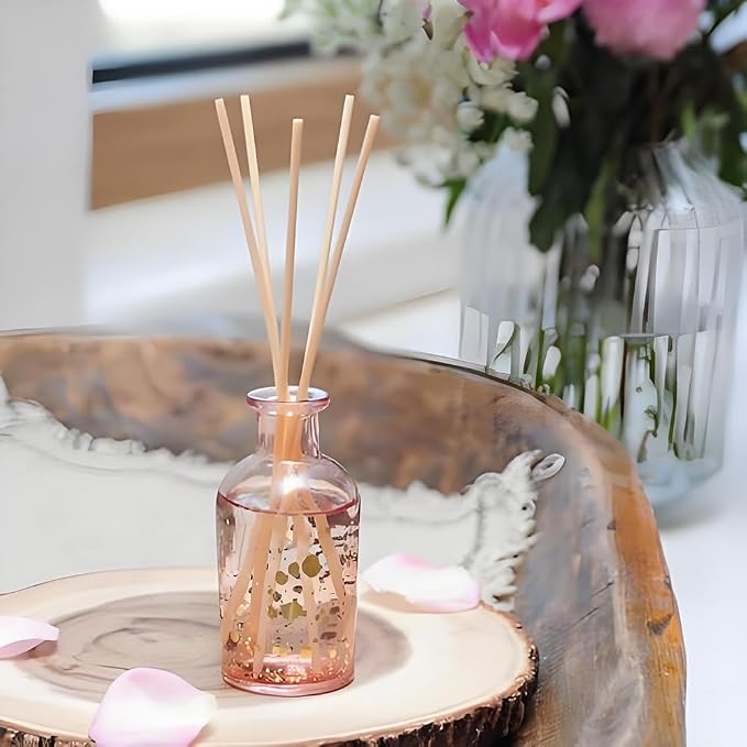 50PCS Natural Fiber Reed Diffuser Sticks 12 Inch Long 3mm Diameter Strong Absorption Refill Replacement Reeds for Diffuser Stick Essential Oil Scented Aroma Fragrance Rod for Home Office Spa