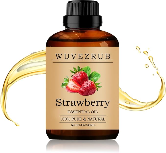 Strawberry Essential Oil 240ML - 100% Pure and Natural Oils for Aromatherapy Diffuser - 8 Fl Oz/Strawberry