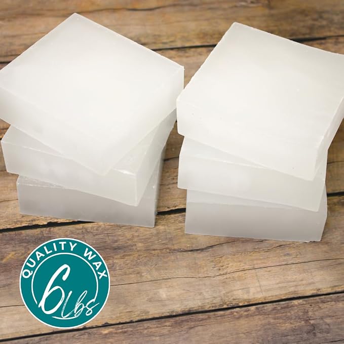 Direct Candle Supply 6lb Paraffin Wax, Parafin Wax, Paraffin Wax Candle Making Kit, Paraffin Wax Blocks, Making, Canning, Waterproofing, Metal Preservation, and a Variety of Other Applications