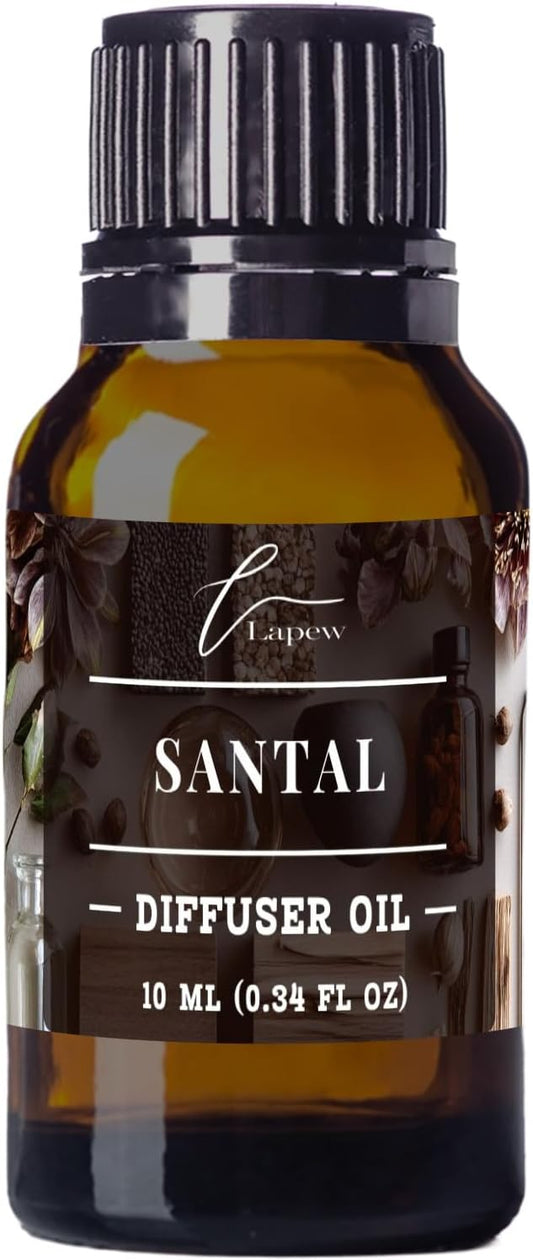 Lapew Santal Waterless Diffuser Oil | Fragrance Oil for Nebulizer & Cold Air Diffusers | Scented Home Oil | 0.34 fl oz