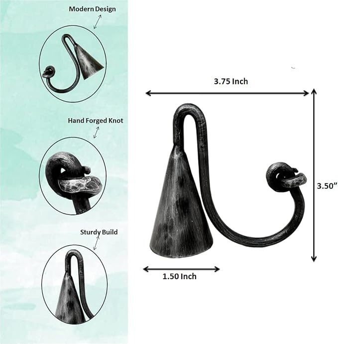 Living Ideas Iron Candle Snuffer Handmade 100% Iron Metal Material Black Antique Finish