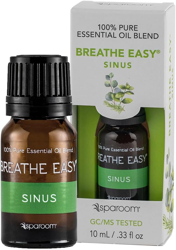 SpaRoom Aromatherapy 100% Pure Undiluted Essential Oil, Breathe Easy Sinus Blend, 10 mL