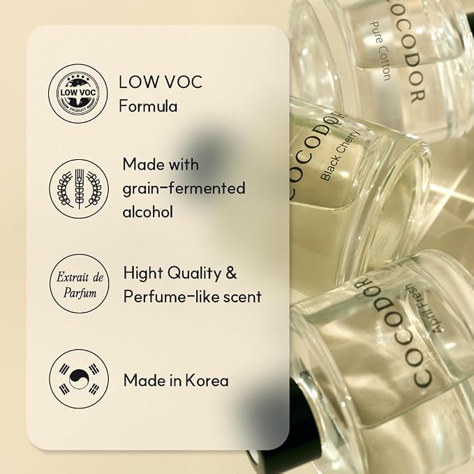 COCODOR Signature Collection Reed Diffuser Set of 3/White Jasmine,Garden Lavender,Black Cherry/1.6oz Each Pack/Home Fragrance Diffuser, Oil Scent Diffuser for Bathroom Shelf Decor