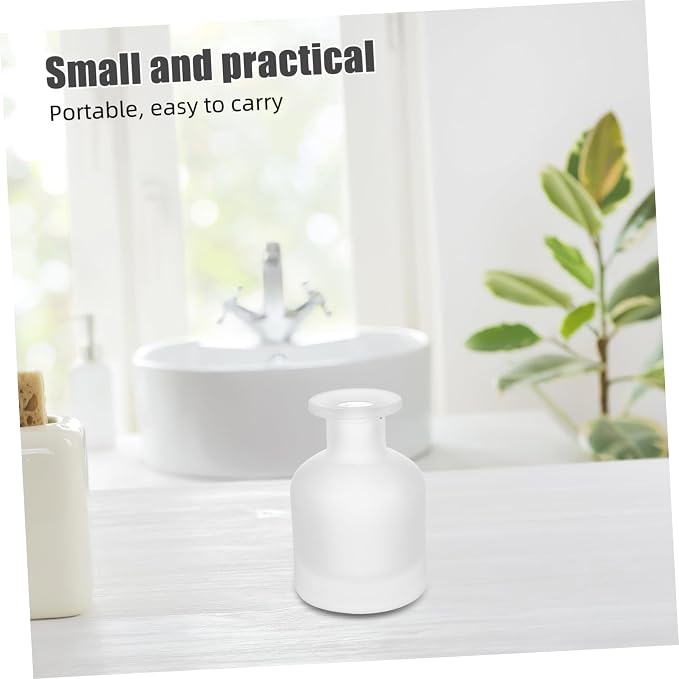 COLLBATH 2pcs Decorative Glass Cylindrical Reed Diffuser Bottles Refillable Containers for Home and Office Stylish Aroma Enhancer Effortless Cleaning Consistent Fragrance for Various Spaces