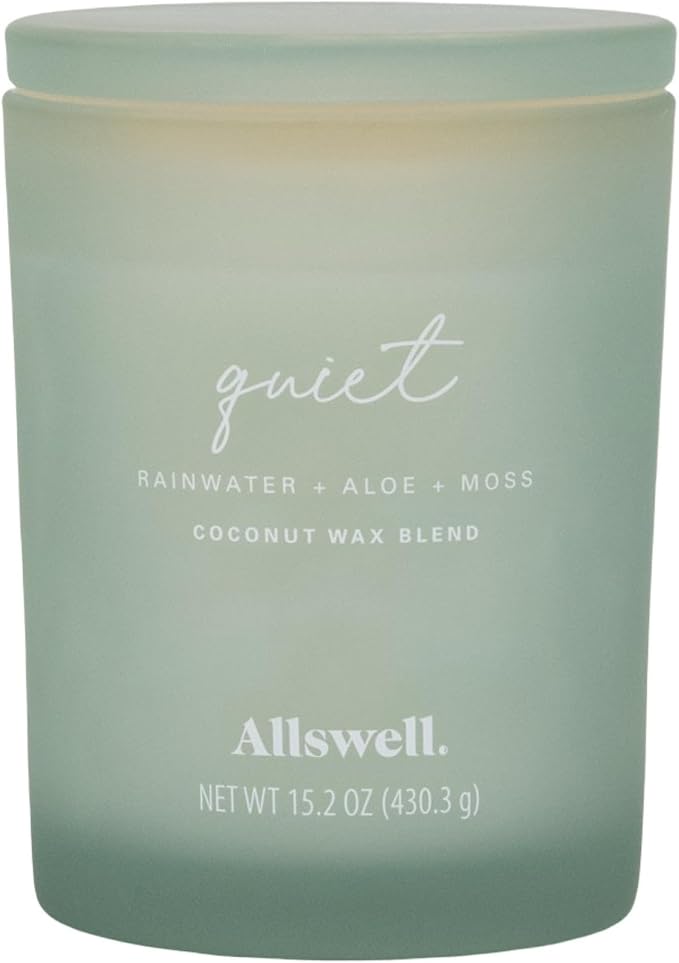 Frosted Scented 2 Wick Candles AW (Quiet (Rainwater + Aloe + Moss))