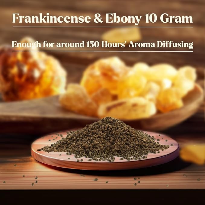Aroma Diffuser-Compatible Scent Granule Starter Kit: Frankincense, 10g, Refills for Orbby Incense Burner
