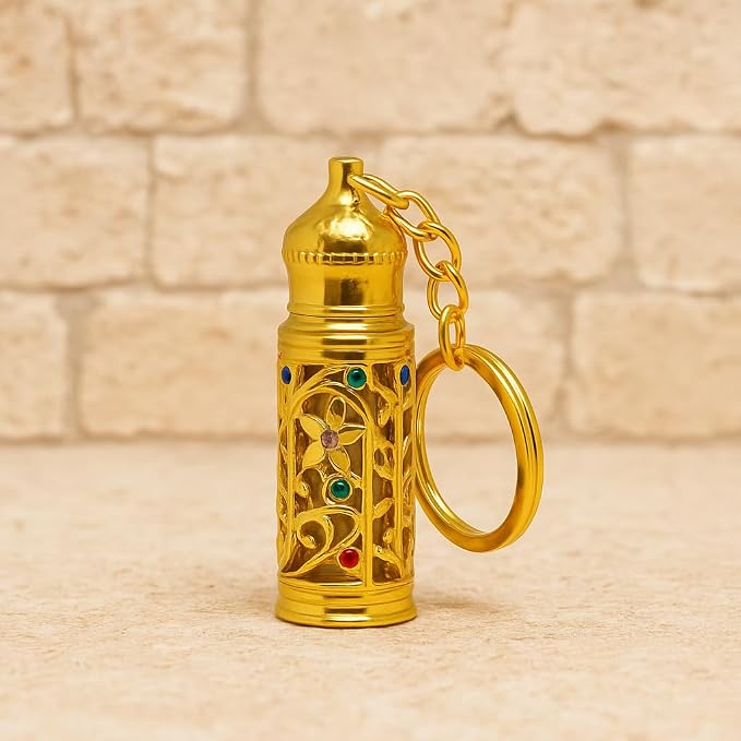 Anointing Oil Bottles 5ml- Refilable Anointing Oil Bottle Keychain - Travel Size Container with Applicator