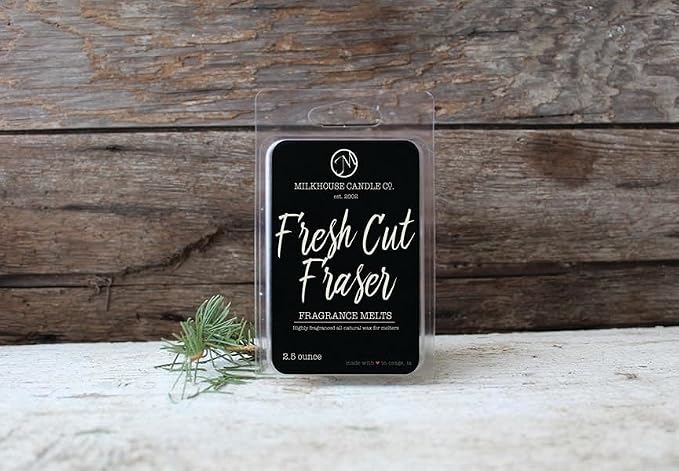 Milkhouse Candle Company Fresh Cut Fraser Wax Melts - Fraser Fir | Juniper | Sandalwood & Citrus Scented - 5.5 oz Soy Melts, Hand-Poured, Made in the USA