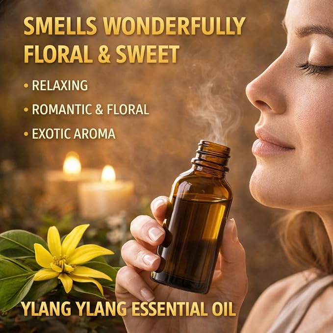 GreenHealth Ylang Ylang Essential Oil – 1 Gallon (128 fl oz) – 100% Pure Essential Oil – Bulk for Candle & Soap Making – Fluorinated F-Style Jug