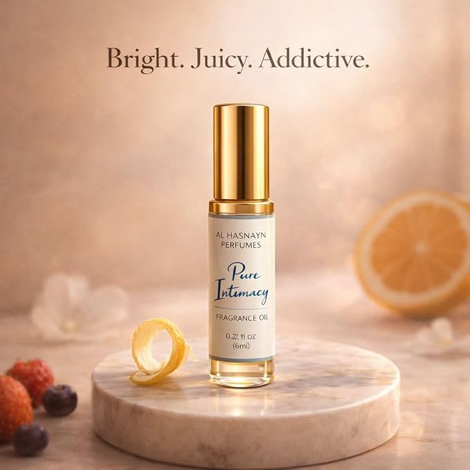 AL-HASNAYN Pure Intimacy Fragrance Oil Roll-On Perfume 6ML 0.20 fl oz |Rollerball perfume |Alcohol free| Long Lasting | Gifts for men women|