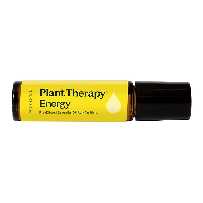Plant Therapy Energy Essential Oil Blend 10 mL (1/3 oz) Refreshing, Energizing Blend 100% Pure, Pre-Diluted Roll-On, Natural Aromatherapy