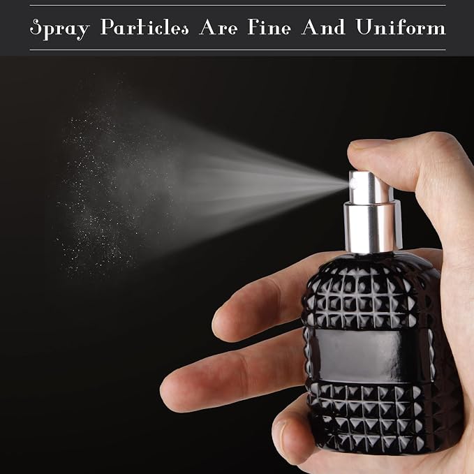 2 Pack Refillable Spray Perfume Bottles, 30ML Thick Glass Empty Perfume Bottles, Perfume Atomizer Travel Cologne Sprayer Bottles