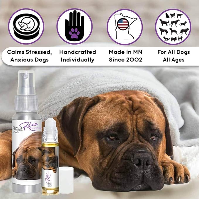 The Blissful Dog Bullmastiff Dog Relax Roll-ON Aromatherapy for Dogs - Anxiety Relief for Dogs