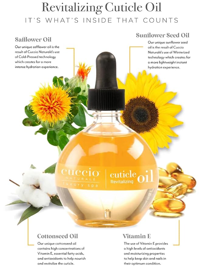 Cuccio Naturale Milk & Honey Revitalizing Cuticle Oil, Lightweight Fast-Absorbing Hydrating Nail & Cuticle Conditioner, Cold-Pressed Oils + Vitamin E, 2.30 Fl Oz