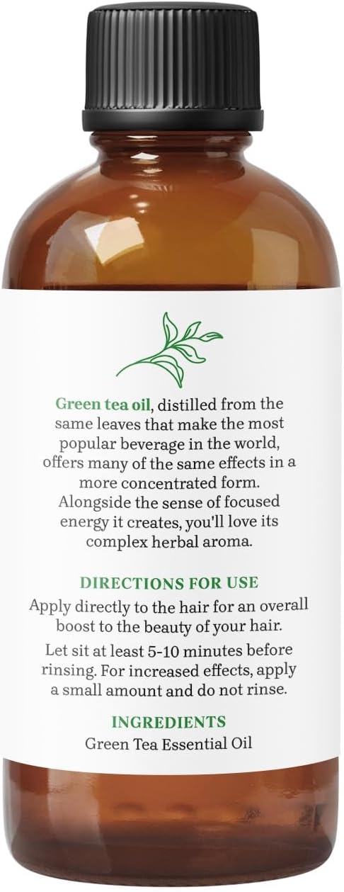 Green Tea Oil by Essential Delights | Premium Aromatic Oil for Diffusers, DIY Projects, Candle Making, Soap Making & Home Fragrance | 4 oz.