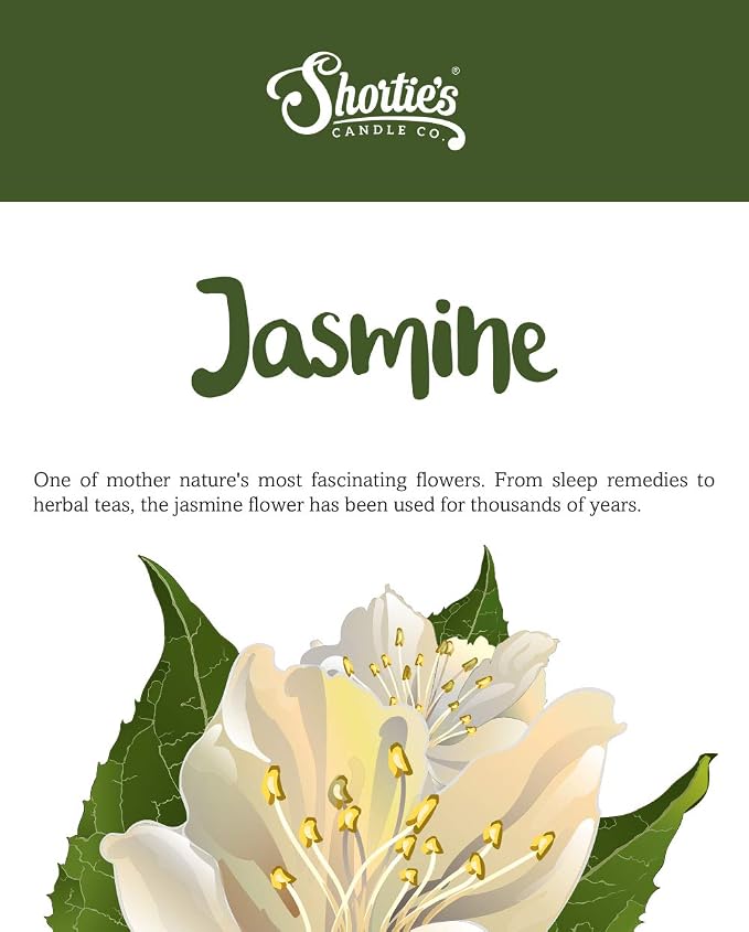 Shortie's Candle Company Pure Jasmine Wax Melts - 1 Highly Scented 3 Oz. Bar - Made with Essential & Natural Oils - Flower & Floral Air Freshener Cubes Collection (Packaging may vary)