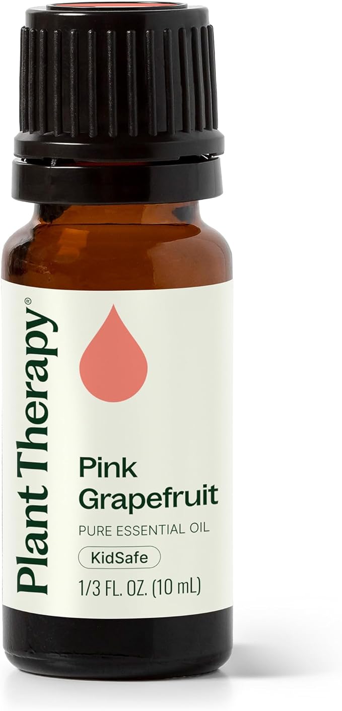 Plant Therapy Pink Grapefruit Essential Oil Pink 10 mL (1/3 oz), 100% Pure, Undiluted Citrus Paradisi for Aromatherapy, Skin, Hair & Home