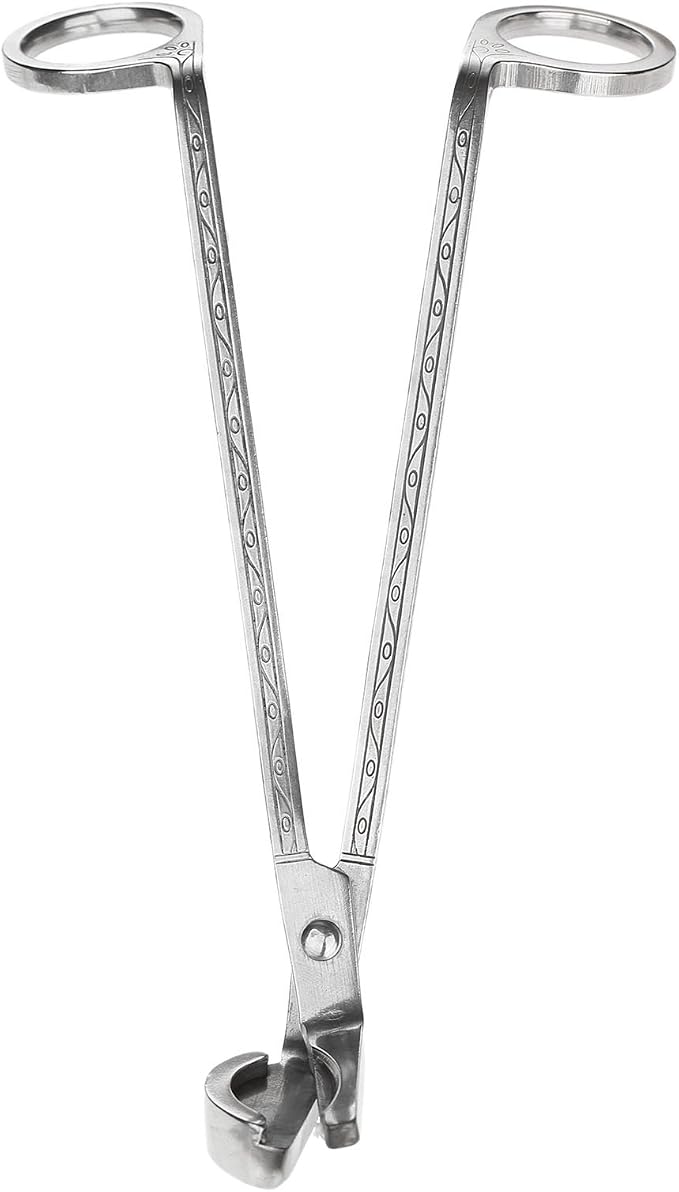 Muxsam Candle Wick Trimmer - Stainless Steel Wick Clipper Scissors - Reduces Soot (1-Pack, Silver)