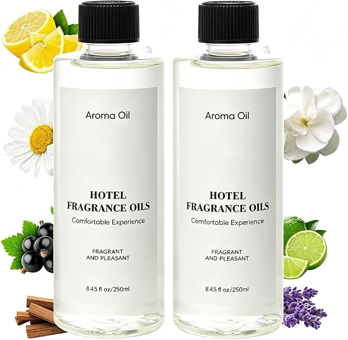 Hotel Diffuser Oil Refill Inspired by The Ritz-Carlton Hotel - 250 ml 8.45 fl oz -Aromatherapy Essential Oil- Lemon, Lavender & Wood Notes- Ideal for Ultrasonic and Waterless Diffusers