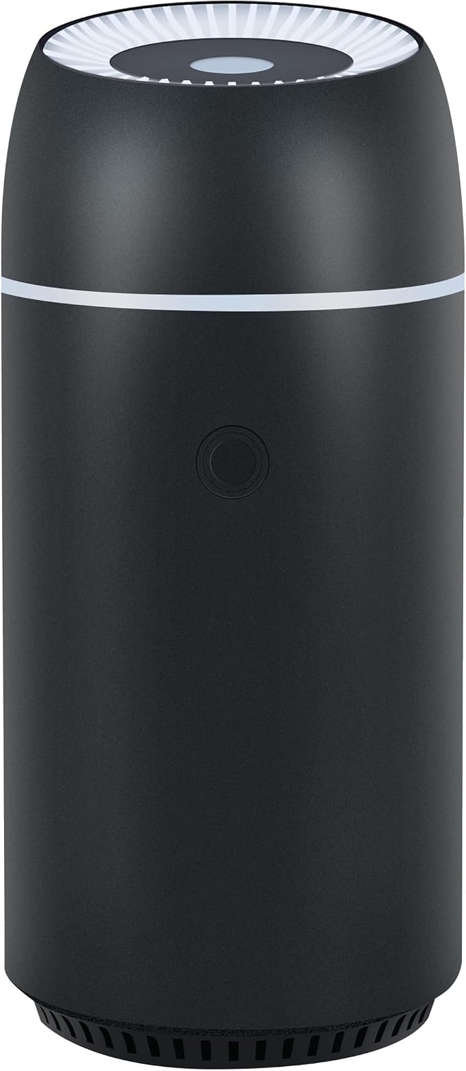 Car Diffuser for Essential Oils Portable Mini Ultrasonic Mist Humidifier 100ml USB Aromatherapy Diffuser Freshener with Colorful Lights for Small Space Home Office Bedroom (Black)