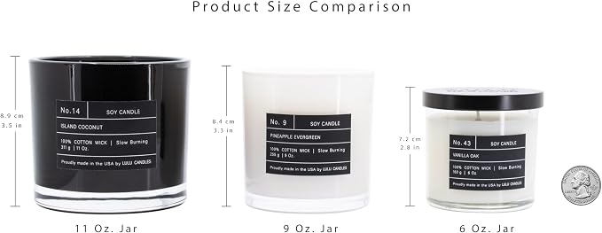 Lulu Candles | Christmas Tree | Highly Scented Candles for Home | Soy Blend Jar Candle with 100% Cotton Wick | Slow Burning (9 Oz. Limited Edition)