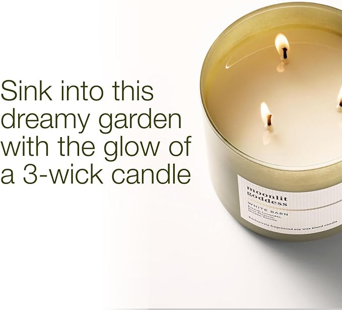 Bath & Body Works 3-Wick Candle, Moonlit Goddess Candle, Strong Throw, Long-Lasting Burn Up to 45 Hours, Exclusively Fragranced Soy Wax Blend, 14.5 oz - 1 Pack