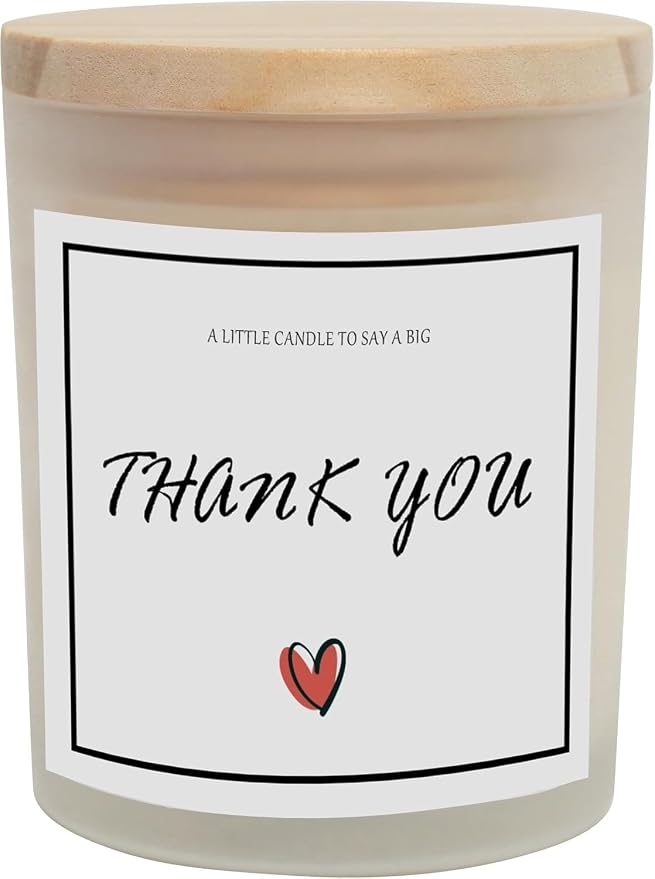 Thank You Gifts, Perfect for Moms, Dads, Friends, Sisters, Coworkers, Nurses, Principal, Mentors, Teacher Appreciation Gifts, Lavender Scented Candle, Natural Soy Wax & Natural Essential Oils