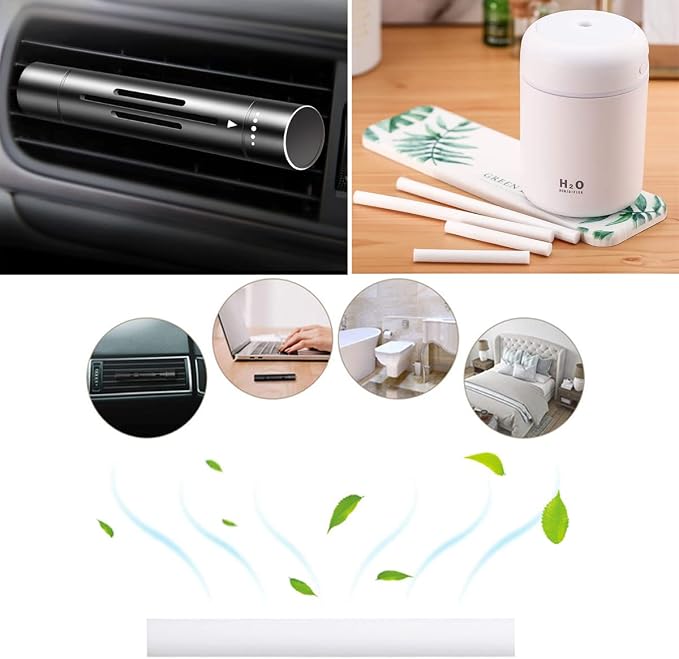 30PCS Car Diffuser Refill Sticks, 2.75 X 0.27 Inch Absorbent Refill Replacement Wick for Car Diffuser Vent Clip，Humidifier Sticks Filter Replacement Wick