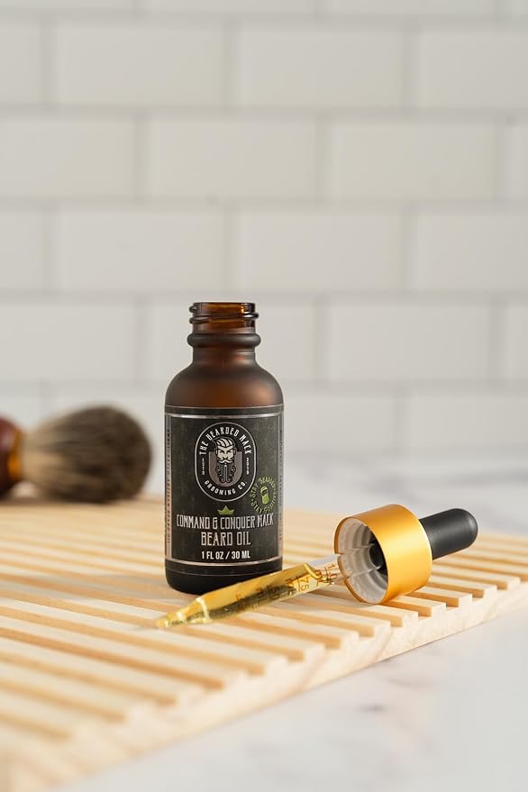 The Bearded Mack – Command & Conquer Beard Oil | Key Lime, Rosemary & Cedarwood Cologne Scent | Softens, Hydrates & Controls Beard | Non-Greasy Daily Beard Conditioner for Men | 1oz