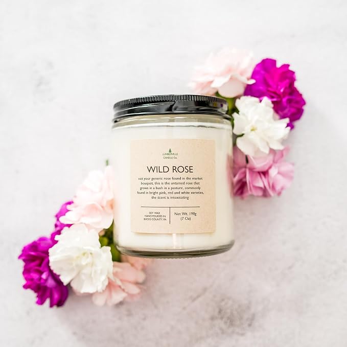 Handmade | Soy Candle (Wild Rose, 8 oz.)