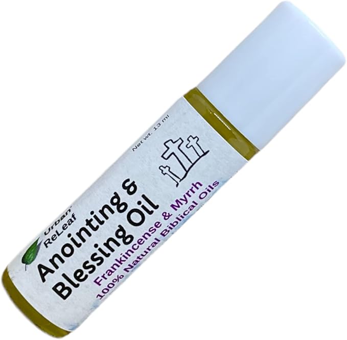 Urban ReLeaf Anointing and Blessing Oil Roll-On ! Smells Great! Frankincense, Myrrh, Holy Bible Oils, Olive, Grapeseed. Blessed, Comfort, Honor, Consecration, USA Made.