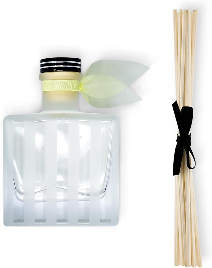 Reed Diffuser Set, Pomelo Grapefruit Scented Oil Diffuser with Sticks, Home Fragrance Accessories for Bathroom Shelf Decor, Aroma Diffusers for Home or Office Desk, USA Made