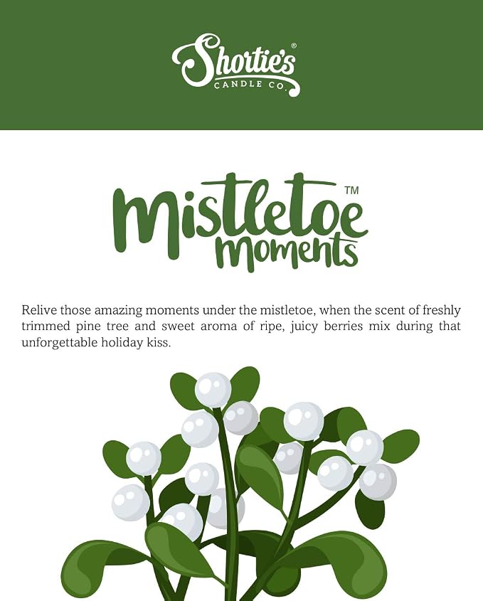 Shortie's Candle Company Mistletoe Moments™ Premium Wax Melts - 3 Oz., Strong & Long Lasting, Non-Toxic - Made with Essential & Natural Oils - Formula 117