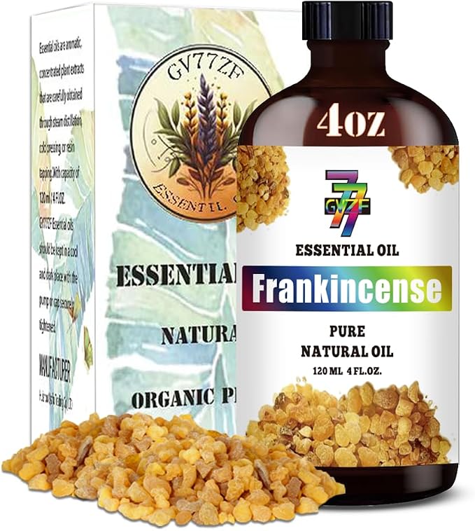 Frankincense Essential Oil, Frankincense Oils, for Diffuser, Meditation, Humidifier, DIY Candles, Soap, Yoga, Home, Gift, Essential Oil, GV77ZF Frankincense Fragrance Oil - 4 fl oz (120 ml)