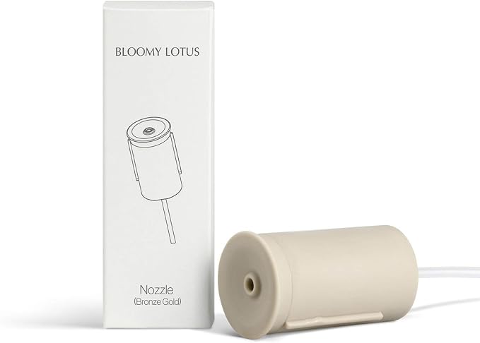 Bloomy Lotus Bamboo Nebulizing Diffuser Nozzle Set | Easily Swap Out Essential Oils Without Cleaning | Includes 1 Nozzle & 4 Tubes