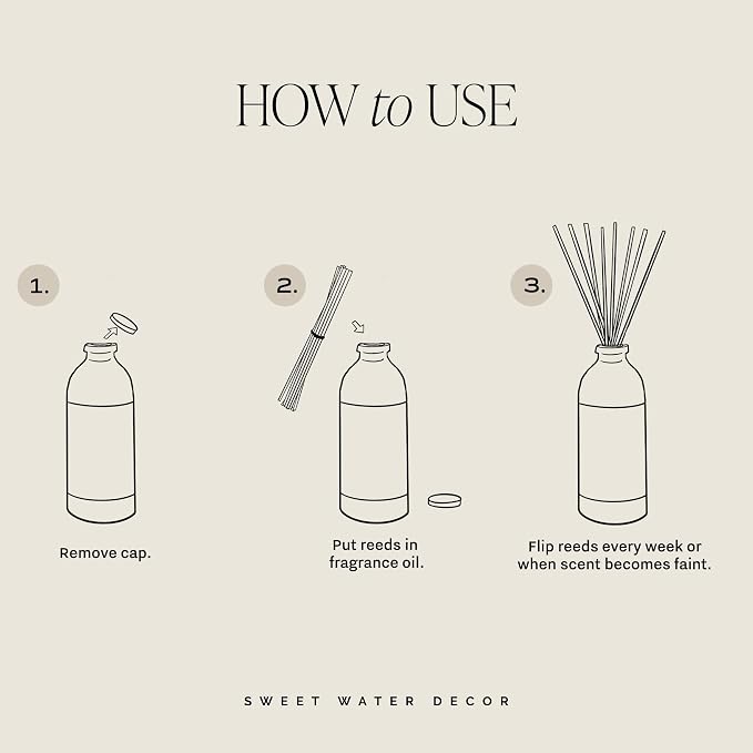 Sweet Water Decor Farmhouse Reed Diffuser Set - Apple, Orange, Pumpkin, Fall Scented Air Freshener - Scent Diffusers for Home, Long Lasting Fragrance, Made in the USA