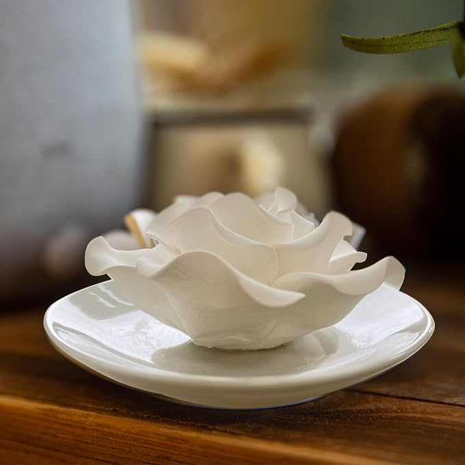 Passive Diffuser for Essential Oil-Ceramic Diffuser Non Electric Oil Diffusers for Small Mini Room, Desk Decorative, Bathroom (Impatiens)