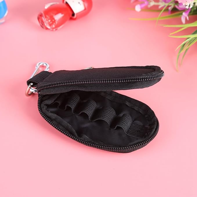 10 Holes Essential Oil Carrying Case, Oxford Zipper Essential Oil Travel Case, Portable Essential Oil Storage Bag with Key Chain for Storaging 2/3ml Roller Bottles