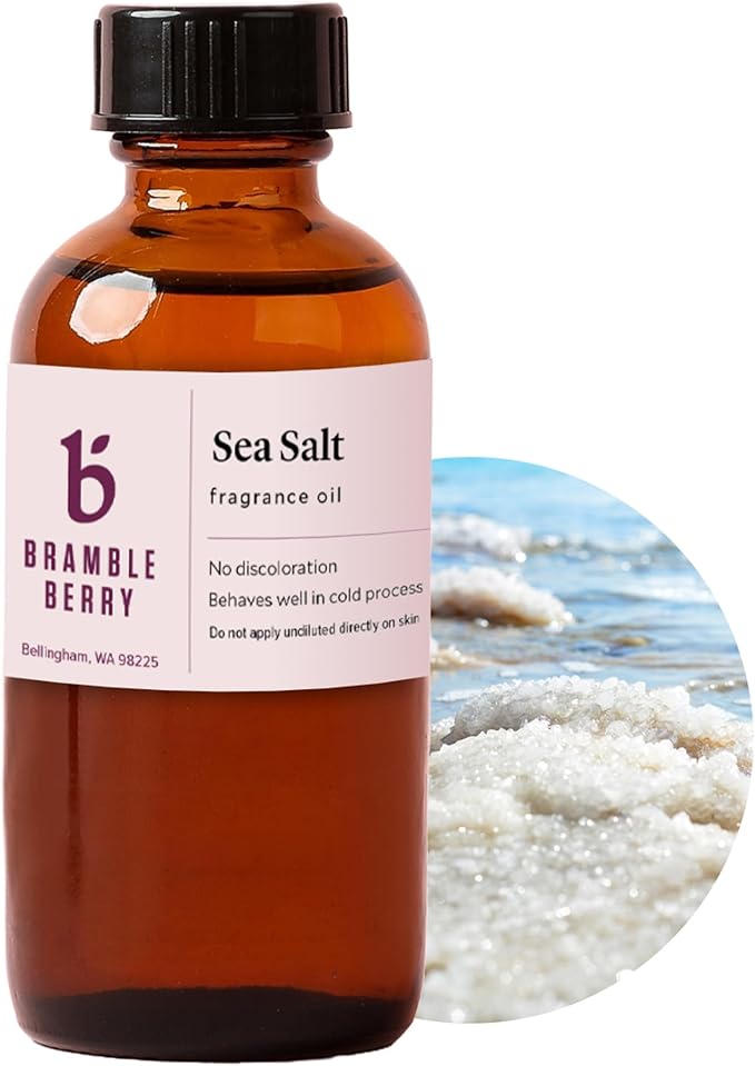Bramble Berry Sea Salt Clean Aquatic & Mineral Scent for Soap Making, Candles, Lotion, Bath Bombs & Perfume | Skin Safe, Vegan, Paraben & Phthalate Free, DIY Craft Essential