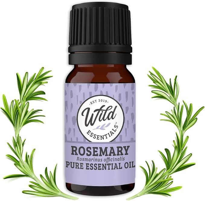 Wild Essentials Rosemary 100% Pure Essential Oil - 10ml, Therapeutic Grade, Made and Bottled in The USA