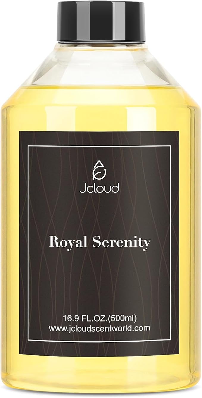 JCLOUD Royal Serenity Hotel Diffuser Oil 16.9 Fl Oz (500mL), Inspired by 5-Star Hotel Scent, Luxury Cold Air Diffuser Oil Refill & Essential Oils Bulk for Home, Offices