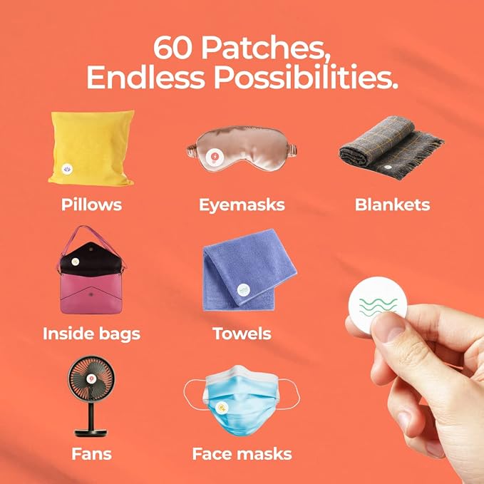 Gya Labs Combo Pack Aroma Mask Patches - Essential Oil Scented Mask Stickers for Face Masks & Pillows, Infused with Essential Oils (5 Packs, 60 Stickers)
