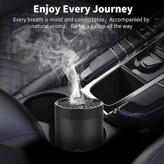 Car Electric Incense Burner, Electric Incense Burner, Portable USB Rechargeable bakhoor Burner for Home Use (Black-1)