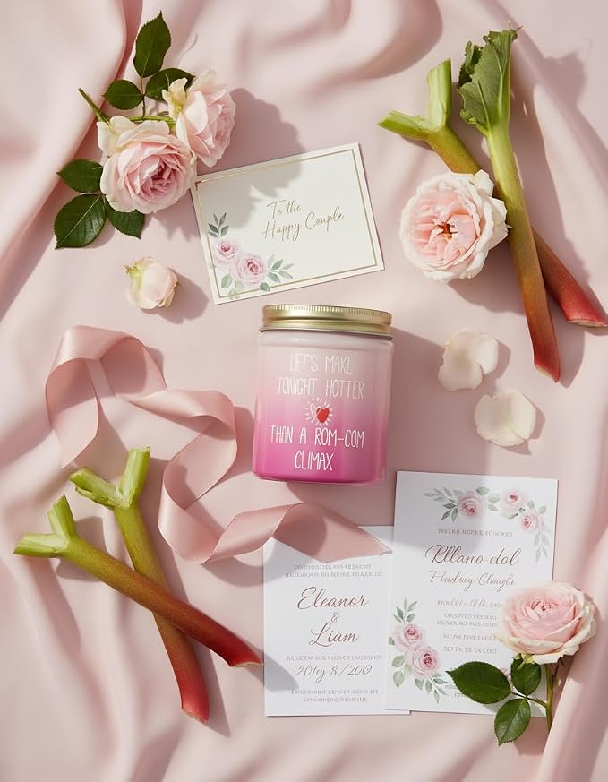 10oz Rose Scented Candles, Valentine's Gift for her, Valentine Pink Candle, Pink Decorative Candle Gifts, Friendship Gift for Best Friends, BFF, Coworker, 50 Hours Long-Lasting Burn Time