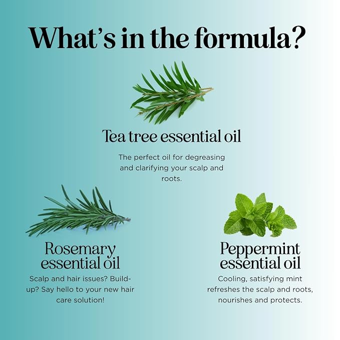 Rosemary Tea Tree Mint Shampoo - Clarifying Shampoo for Build Up and Flakes with Deep Cleansing Peppermint Oil and Tea Tree Essential Oil for Dry Scalp Treatment - Paraben & Sulfate Free (8oz)