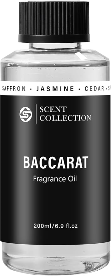 Hotel Scent Diffuser Oil for Home Inspired Baccarat Hotel, Luxury Saffron Cedar Fragrance, Long Lasting Waterless Aroma Oil Refill for Cold Air Diffuser & Large Room, 200ml/6.76 Fl Oz